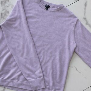 J. Crew Lilac Cotton Crewneck Sweater